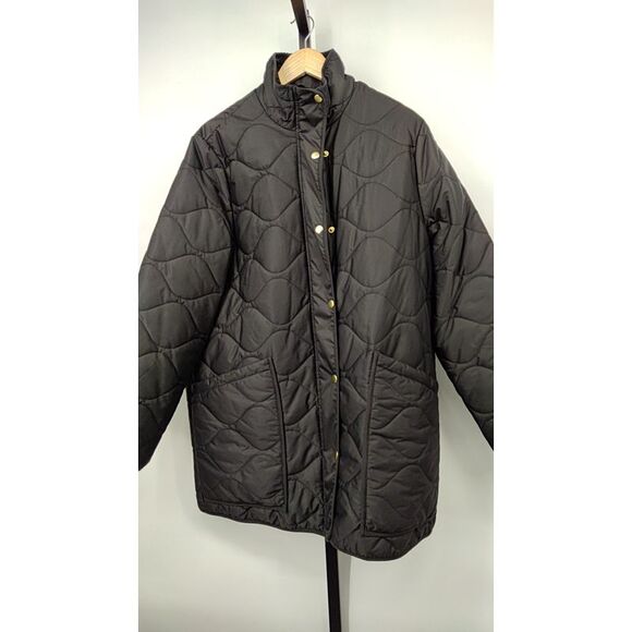 Quince Womens Featherless Quilted Long Puffer Jacket Black XL - Picture 1 of 2